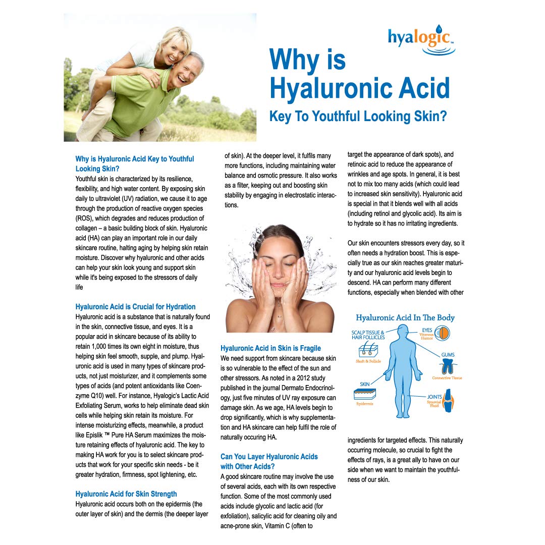 Hyalogic Episilk serum flat lay with natural ingredients and clean design.