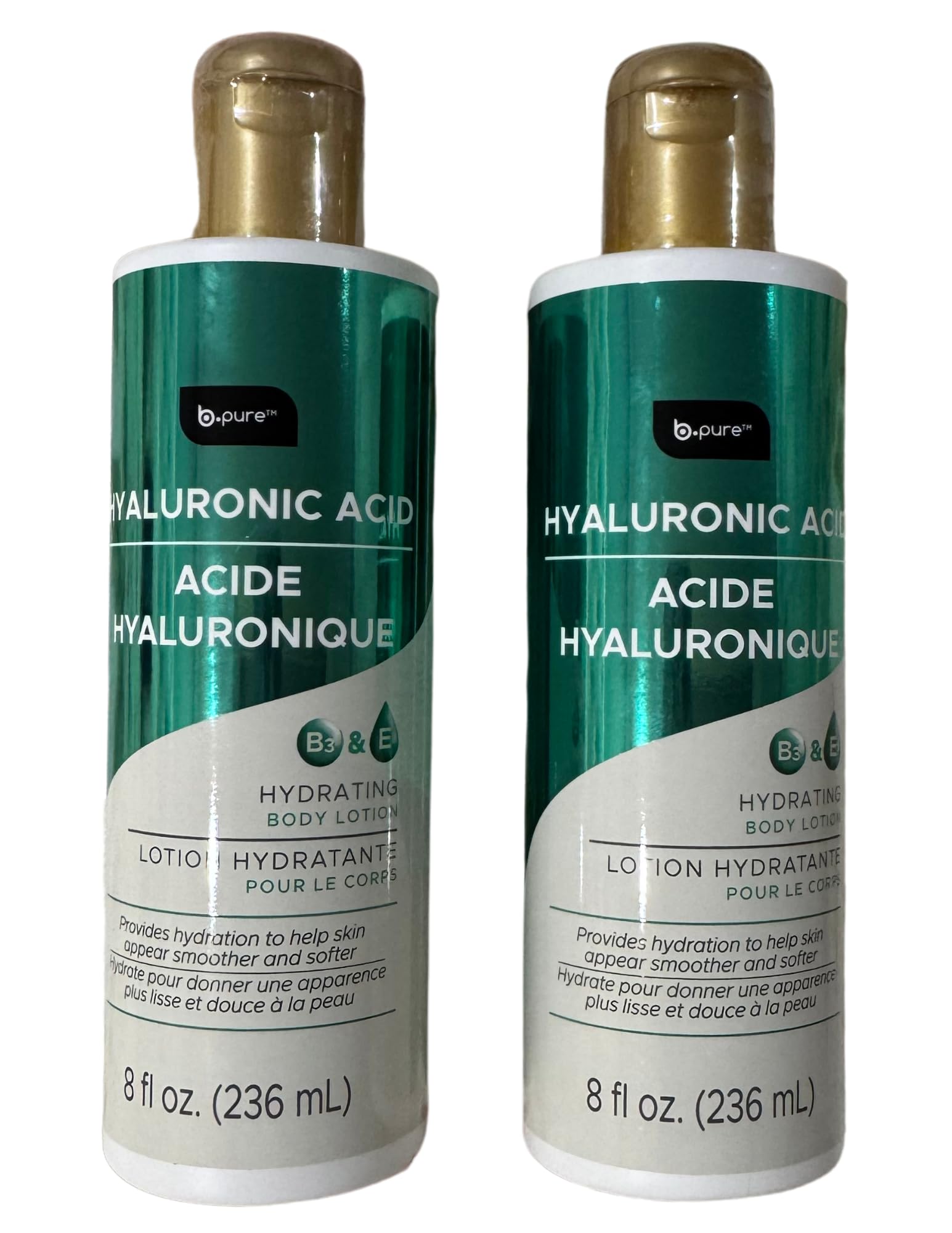 Hyaluronic Acid Hydrating Body Lotion 8oz bottle delivering deep moisture for dry skin