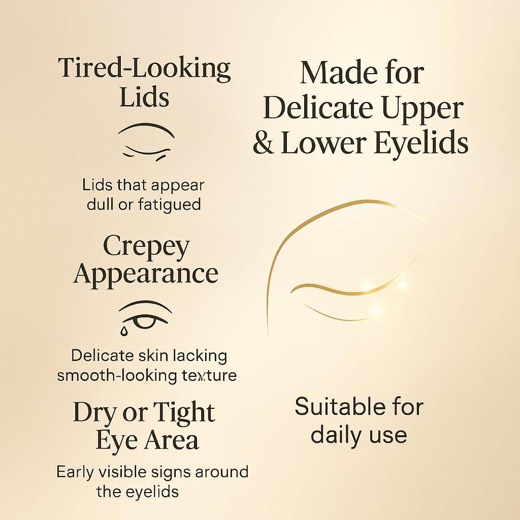 HYAT Eyelid Lift Serum texture swatch demonstrates lightweight hydration.