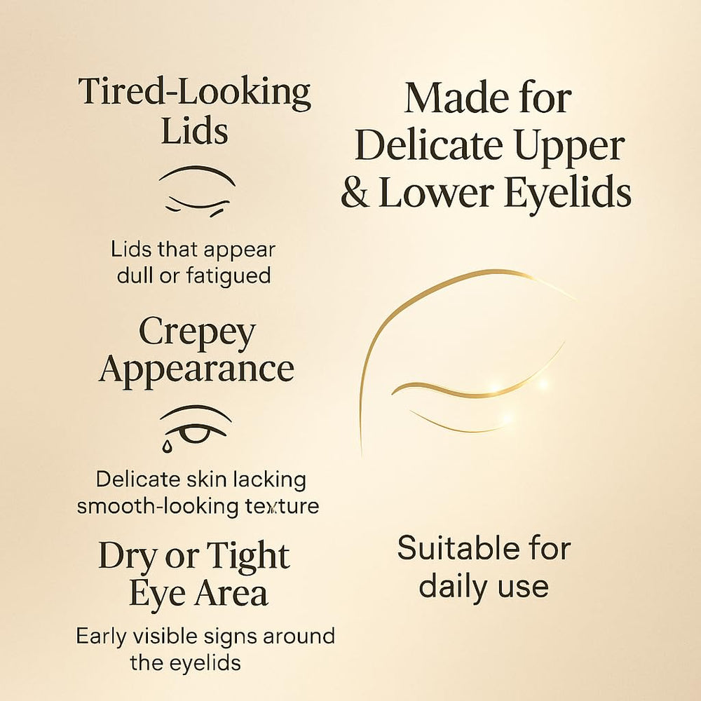 HYAT Eyelid Lift Serum texture swatch demonstrates lightweight hydration.