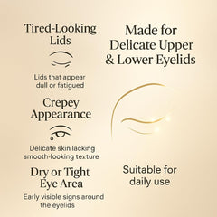 HYAT Eyelid Lift Serum texture swatch demonstrates lightweight hydration.