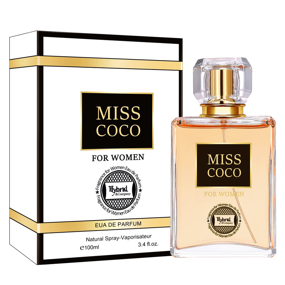 Hybrid & Company Miss Coco bottle front with premium packaging and alluring design
