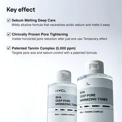 HYCL Pore tightening effect close-up demonstrates refined texture.