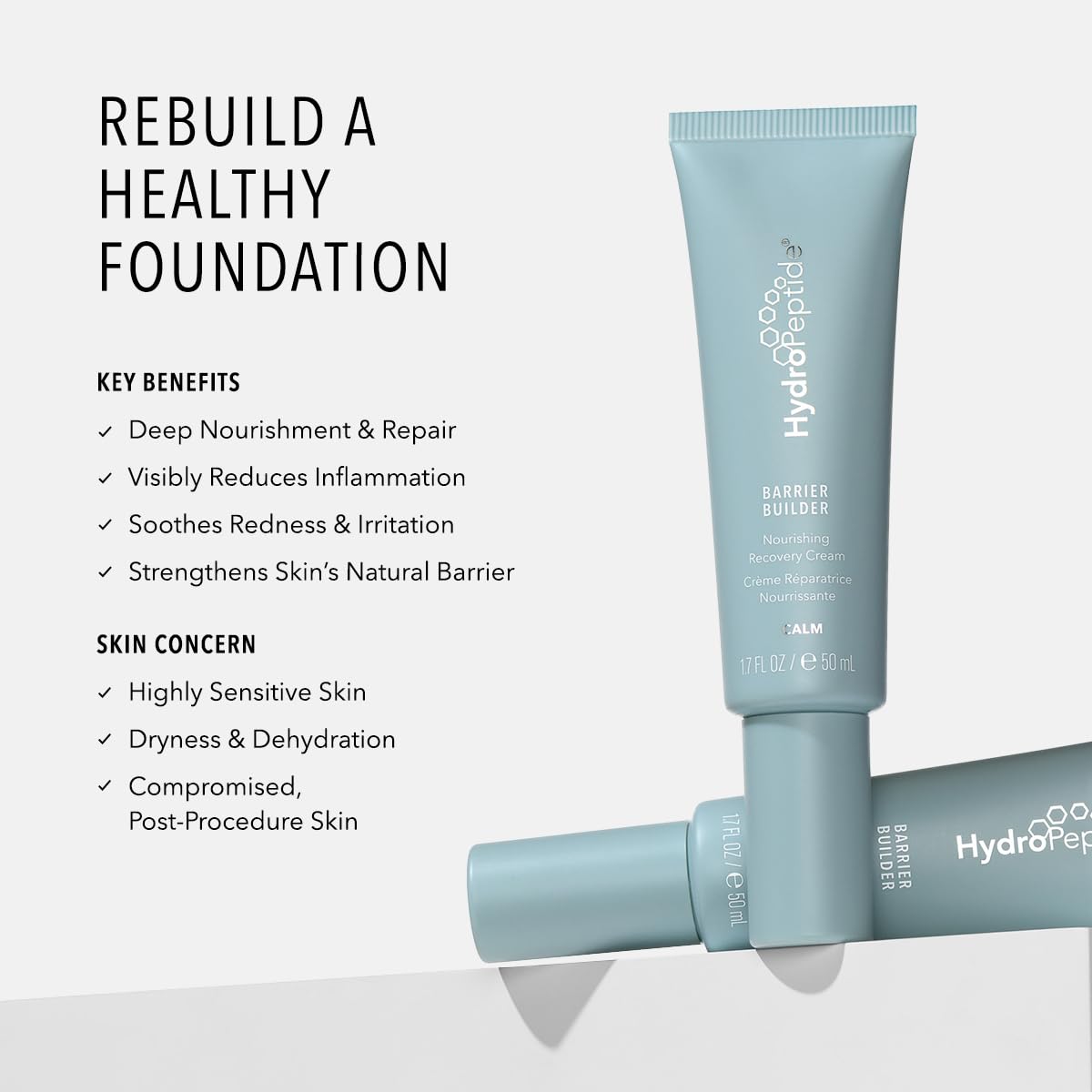 HydroPeptide Barrier Builder cream texture signaling deep moisture and barrier support