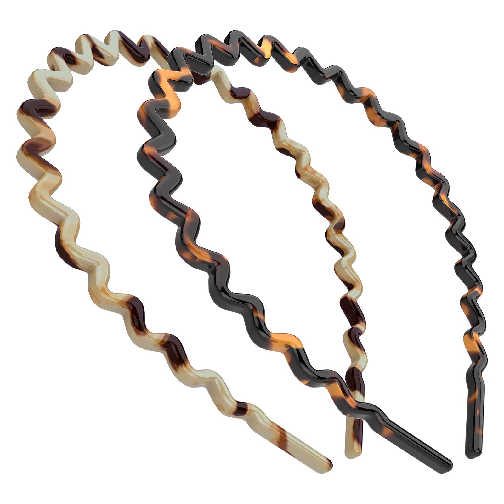 HYFEEL wavy headband in tortoise shell secures hair for active days