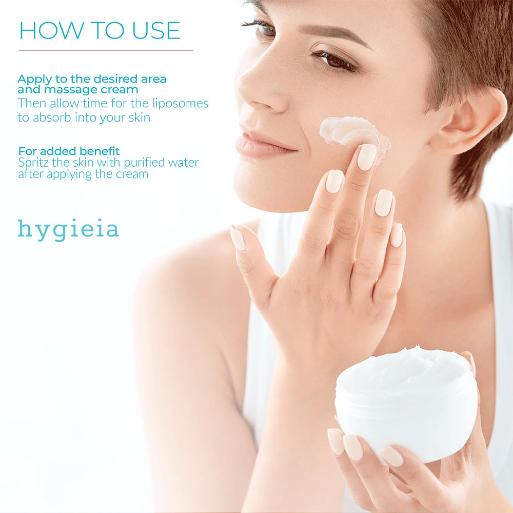 Hygieia branding on label conveys trusted skincare quality