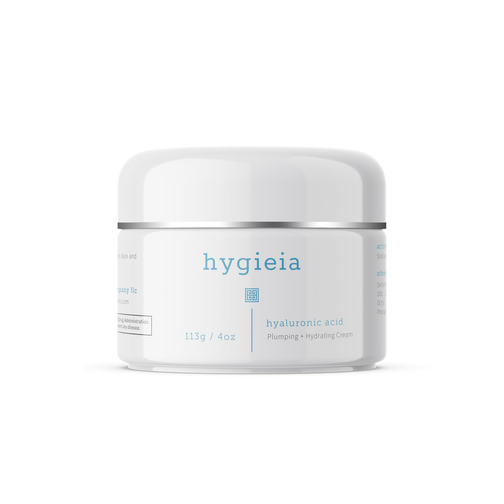 Hygieia Encapsulated Hyaluronic Acid Face Moisturizer bottle delivering deep hydration