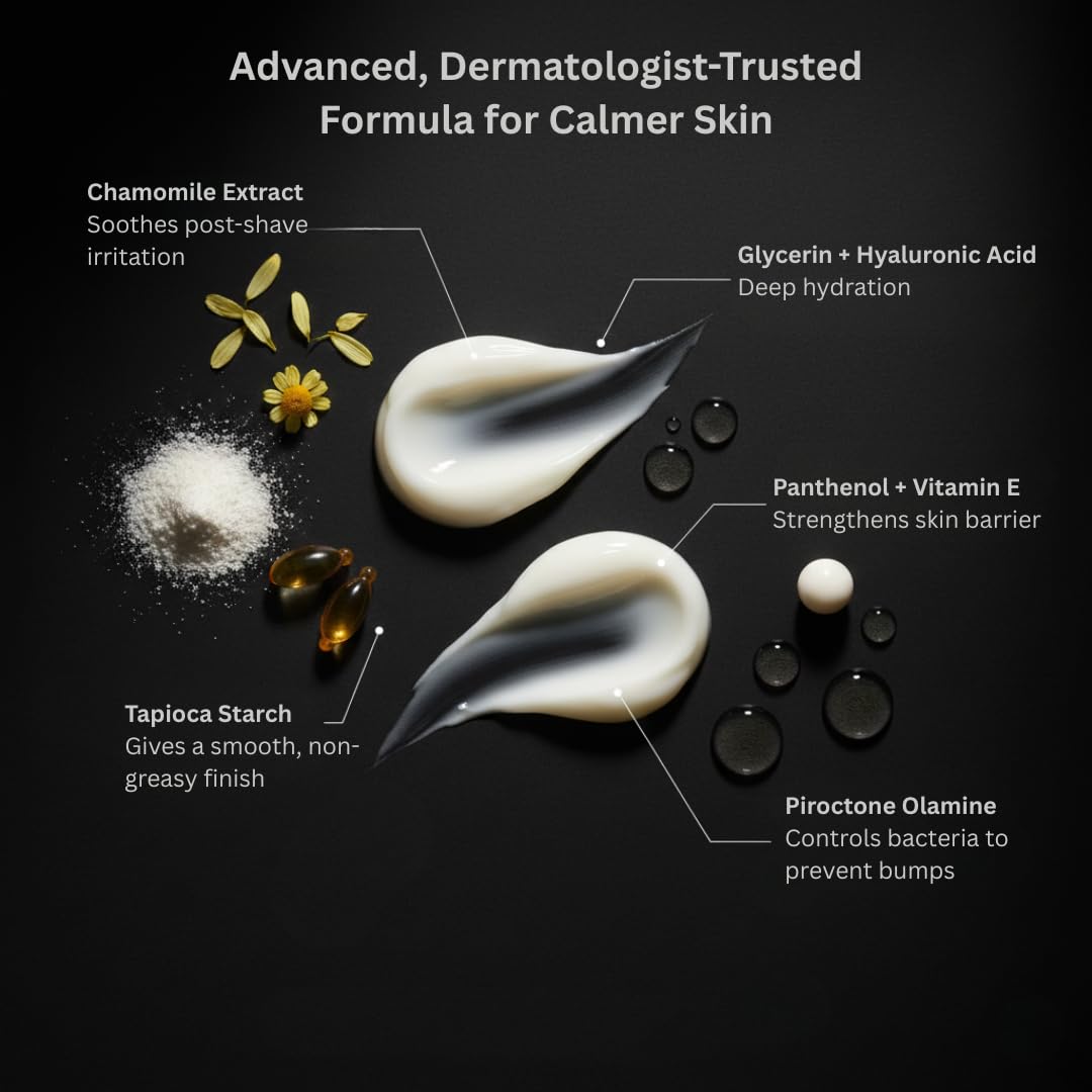 User applying HygieneLab After Shave to face after shaving for instant relief