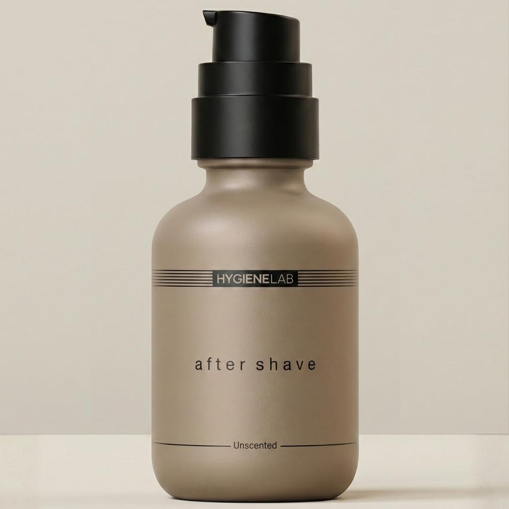 HygieneLab After Shave unscented bottle front showing clean design for sensitive skin