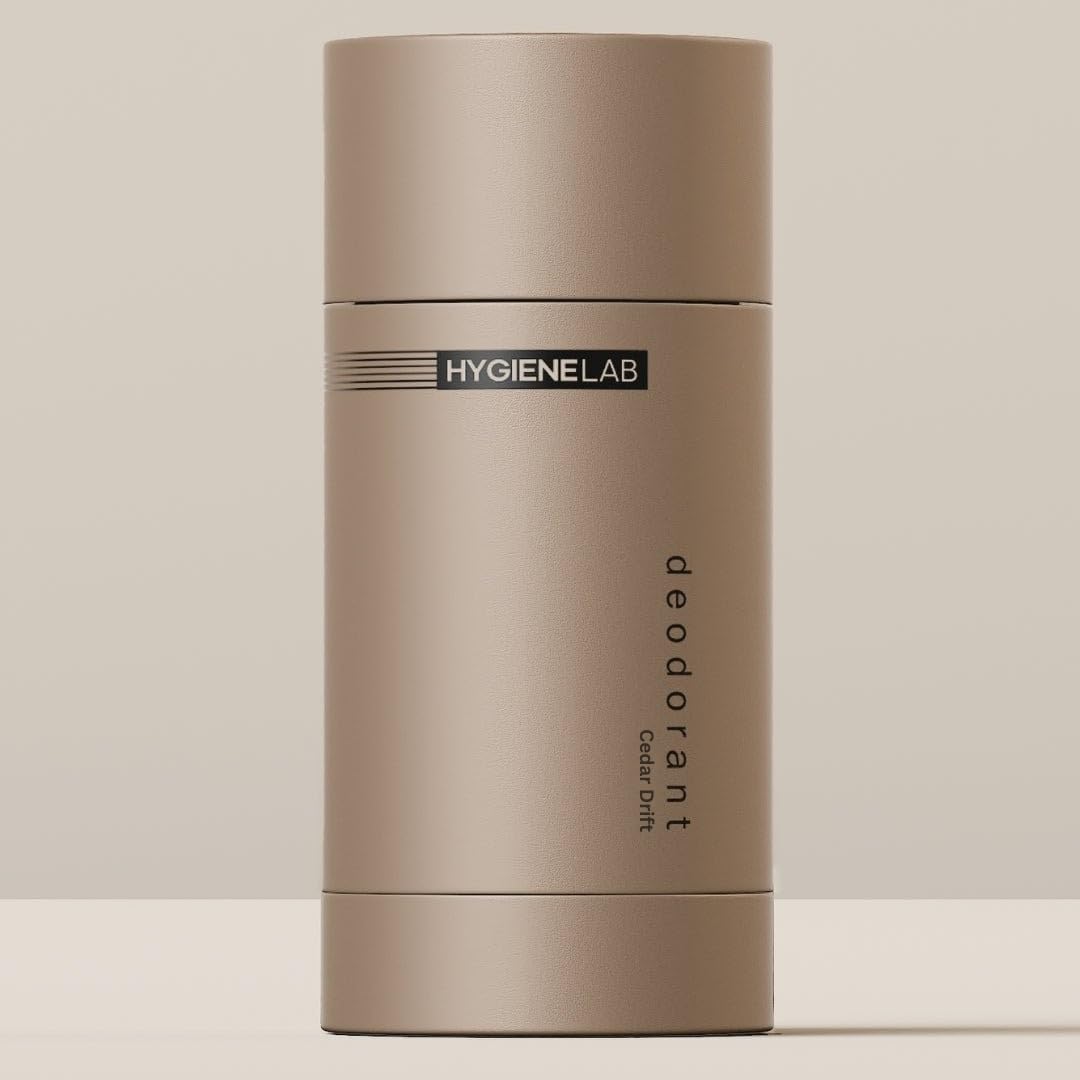 HygieneLab Cedar Drift deodorant stick with aluminum-free formula for all-day confidence.