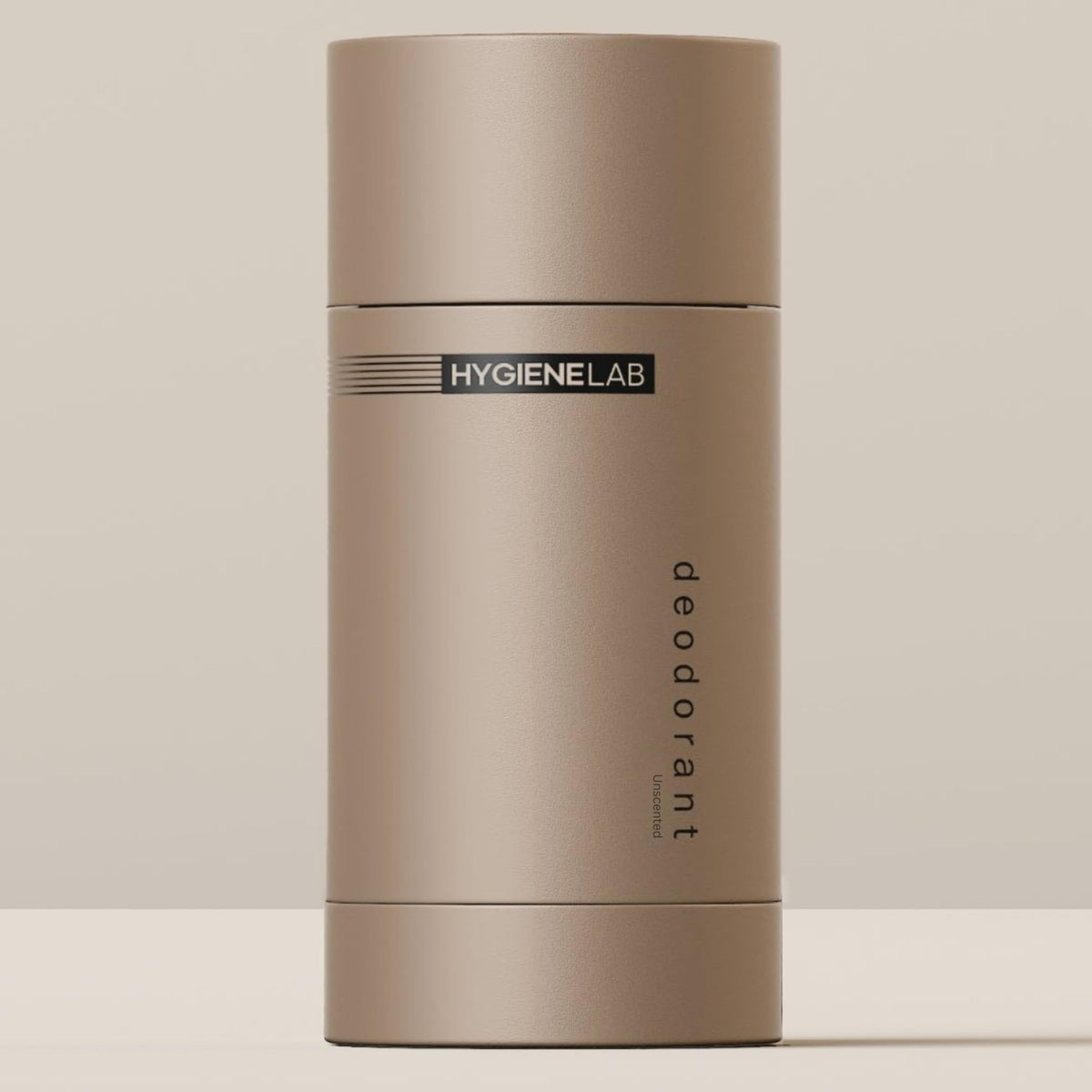 HygieneLab fragrance-free deodorant bottle shows clean, fragrance-free protection for sensitive skin.