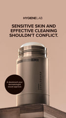 HygieneLab ingredient close-up shows propanediol and allantoin for gentle skin comfort.