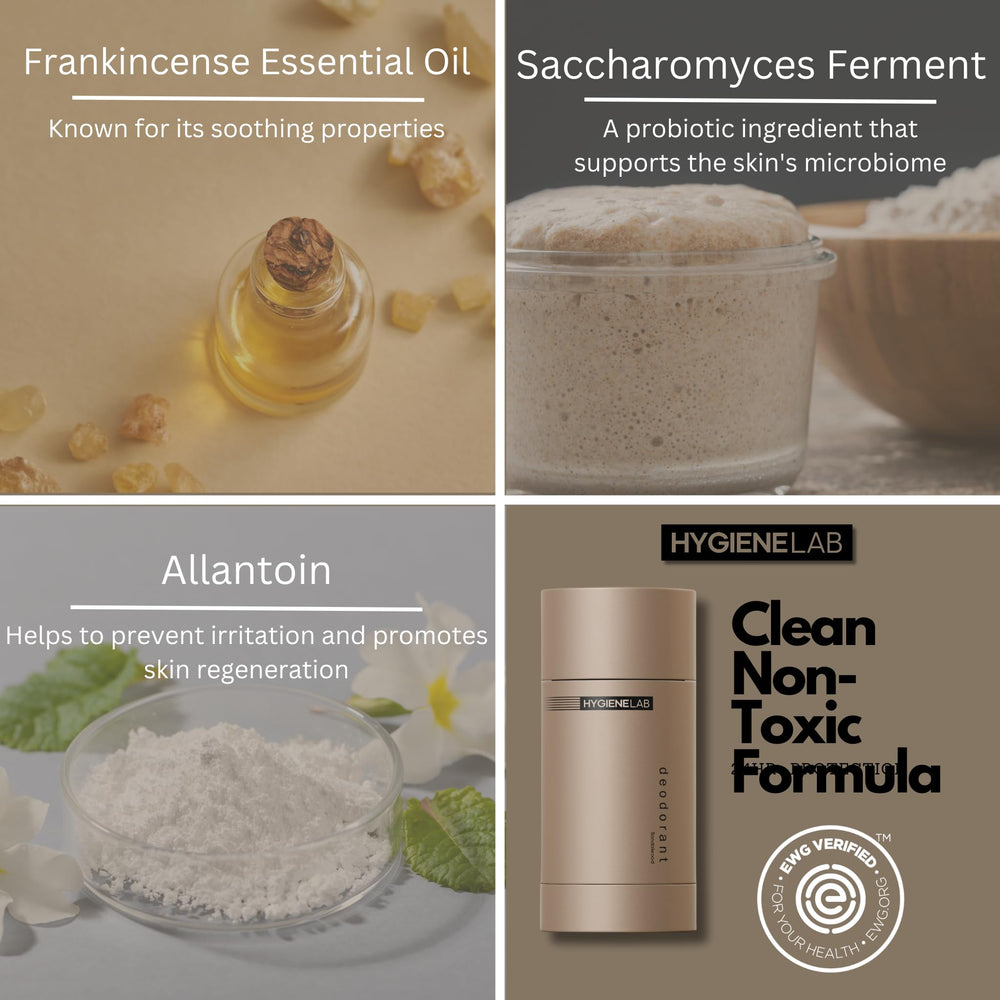 HygieneLab allantoin soothes sensitive underarms during wear