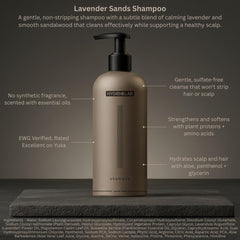 HygieneLab Mens Shampoo aloe vera juice splash emphasizing soothing hydration.