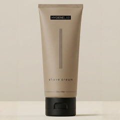 HygieneLab shaving cream unscented jar for fragrance-free, gentle shave.
