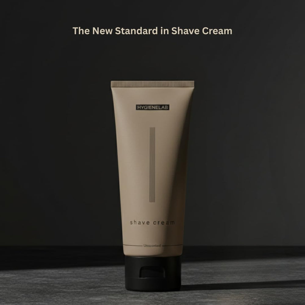 HygieneLab shaving cream Yuka 100 score badge signals ingredient safety.