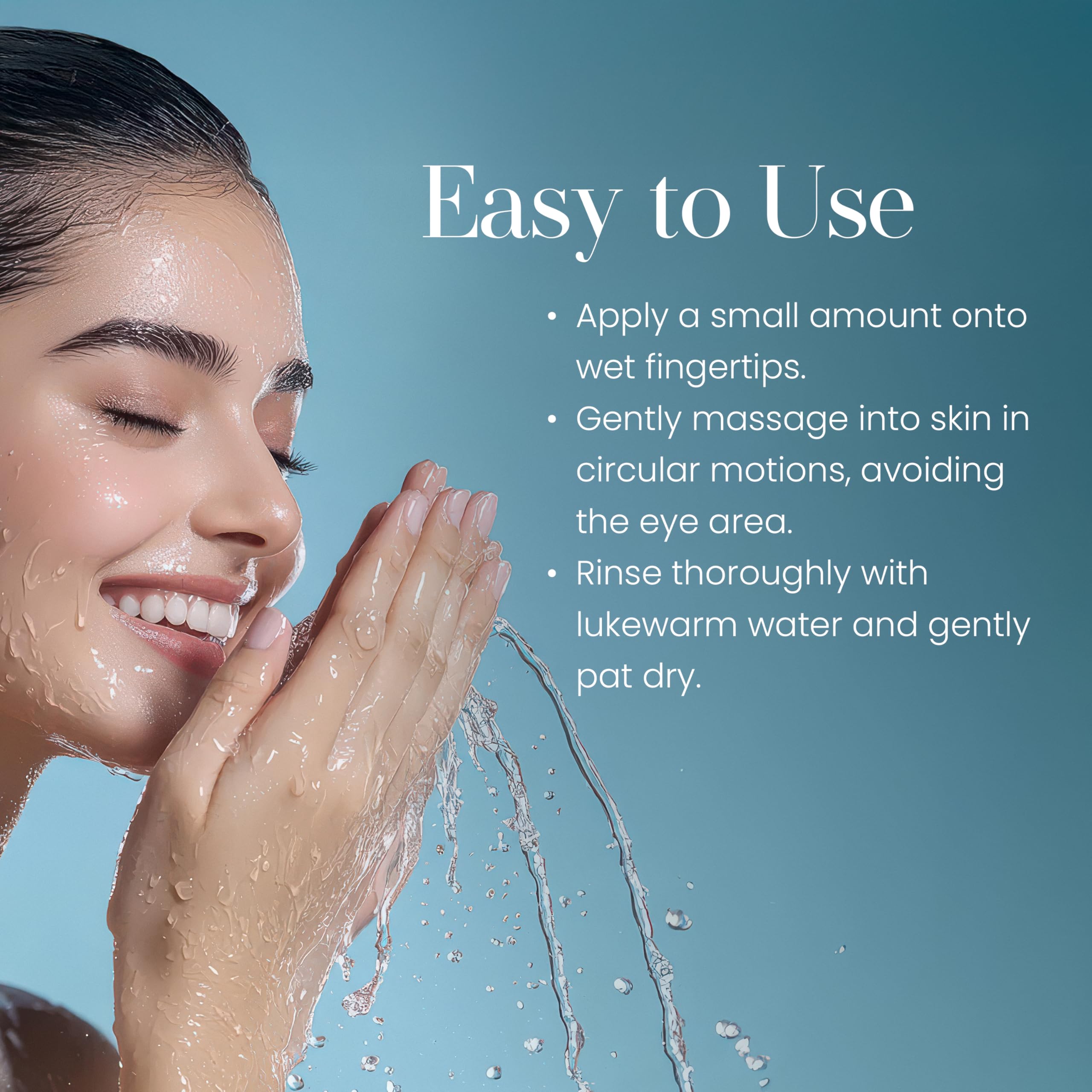 Hylunia Soft-balanced skin after wash highlights refreshed complexion.