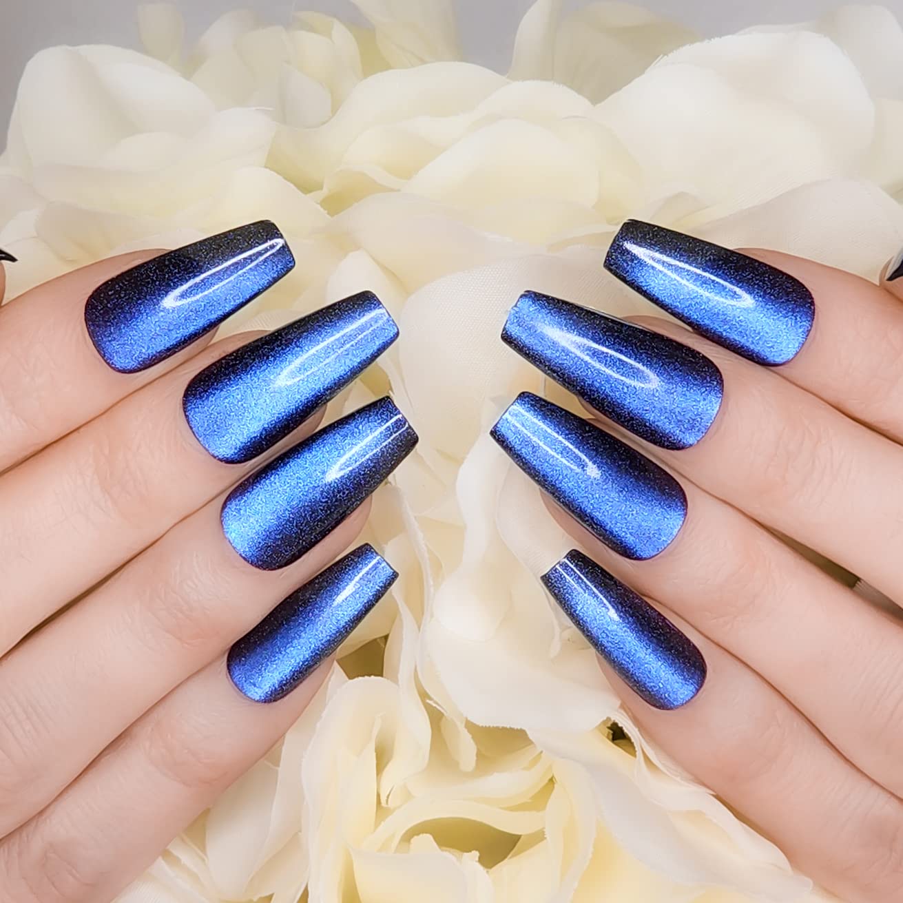 Hypnaughty Stardust Cat Eye nails length-adjustable offer customizable fit.