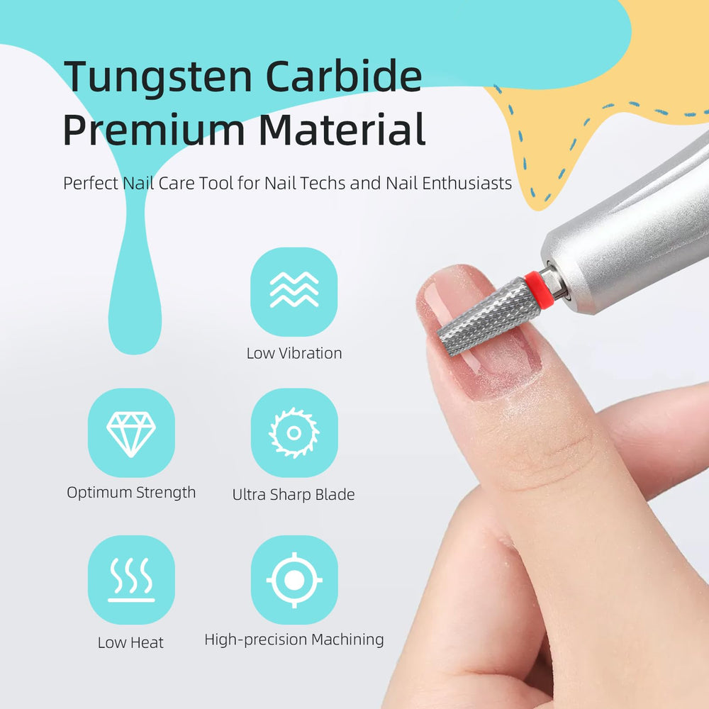 HYTOOS tungsten carbide nail bit close-up highlights smooth filing and durability
