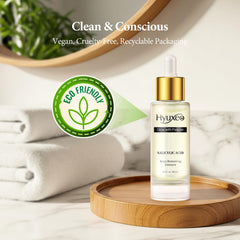 Hyuxeo lightweight hydration film helps balance oils without residue.