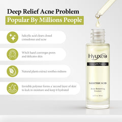 Hyuxeo pore cleansing action targets clogged pores for smoother skin.