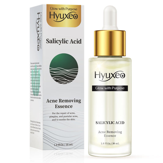 Hyuxeo Salicylic Acid Serum bottle for clearer pores and refreshed skin.