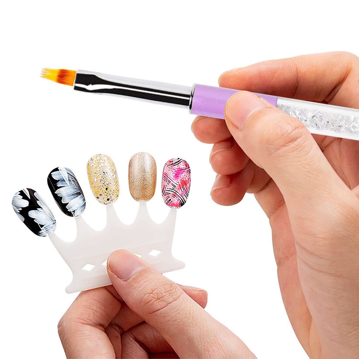 HYWWPFLAY gradient tool handle provides comfortable control during nail art sessions.