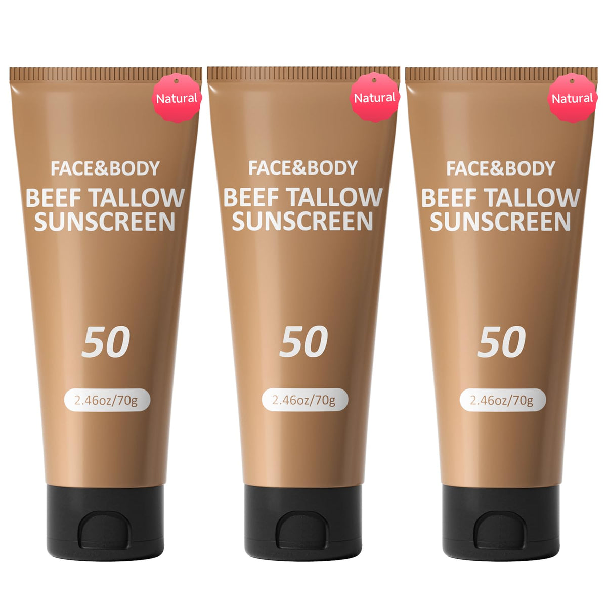 HZENPPOR beef tallow sunscreen for the face with fast absorption and non-greasy finish.