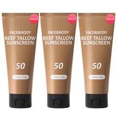 HZENPPOR beef tallow sunscreen for the face with fast absorption and non-greasy finish.