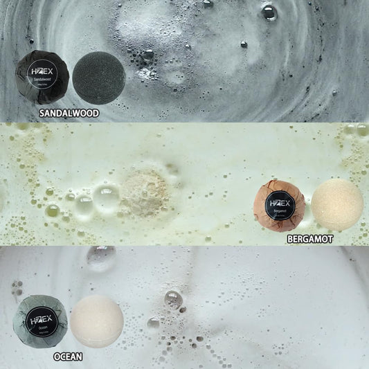 HZEX Charcoal Bath Bombs gift packaging, ready for gifting and self-care.