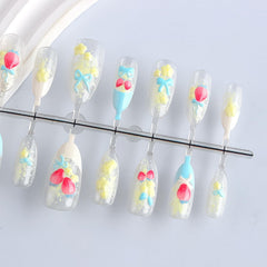 HZJXRT almond press-on nails for quick, durable manicures
