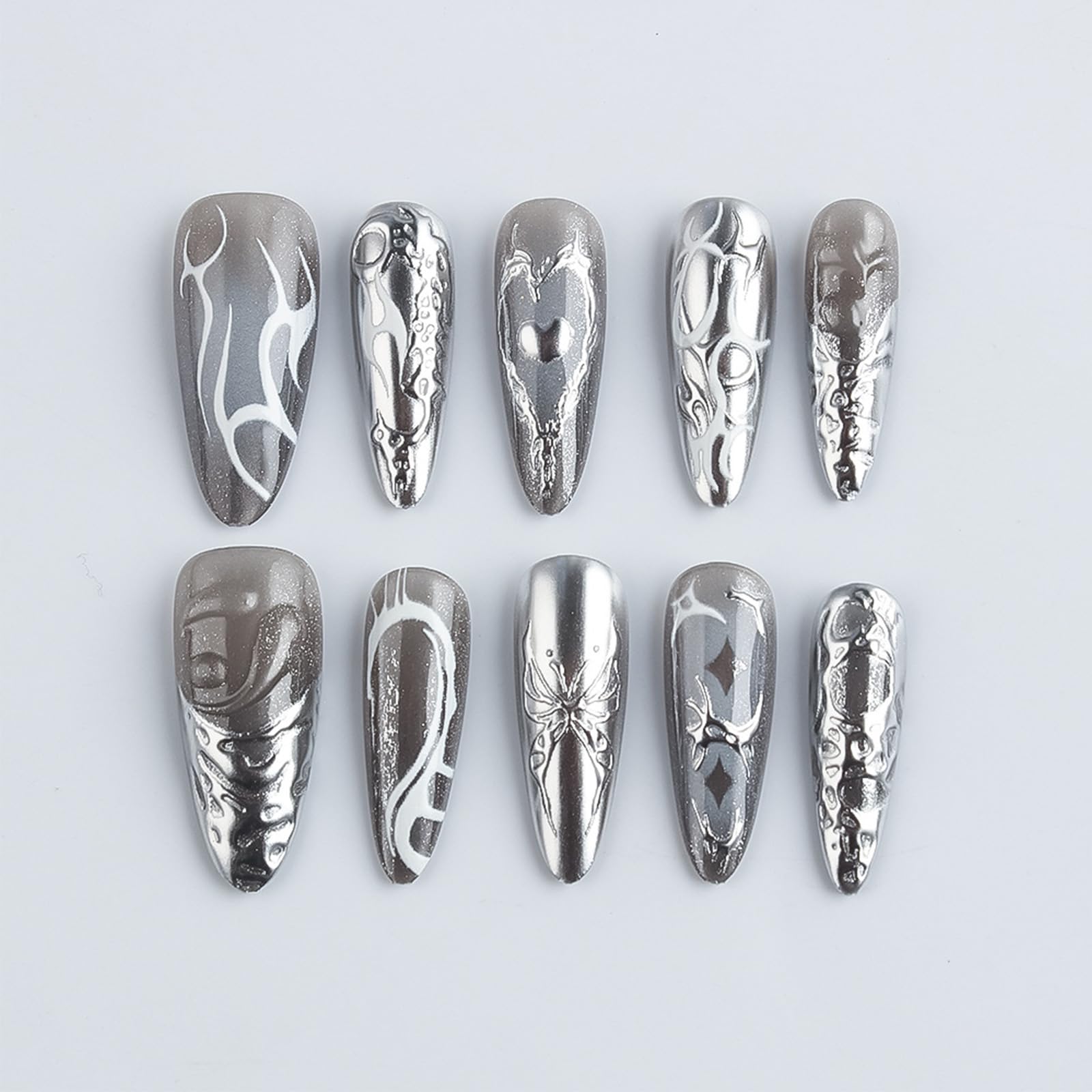 HZJXRT glue-on nails enable quick, salon-like results at home.