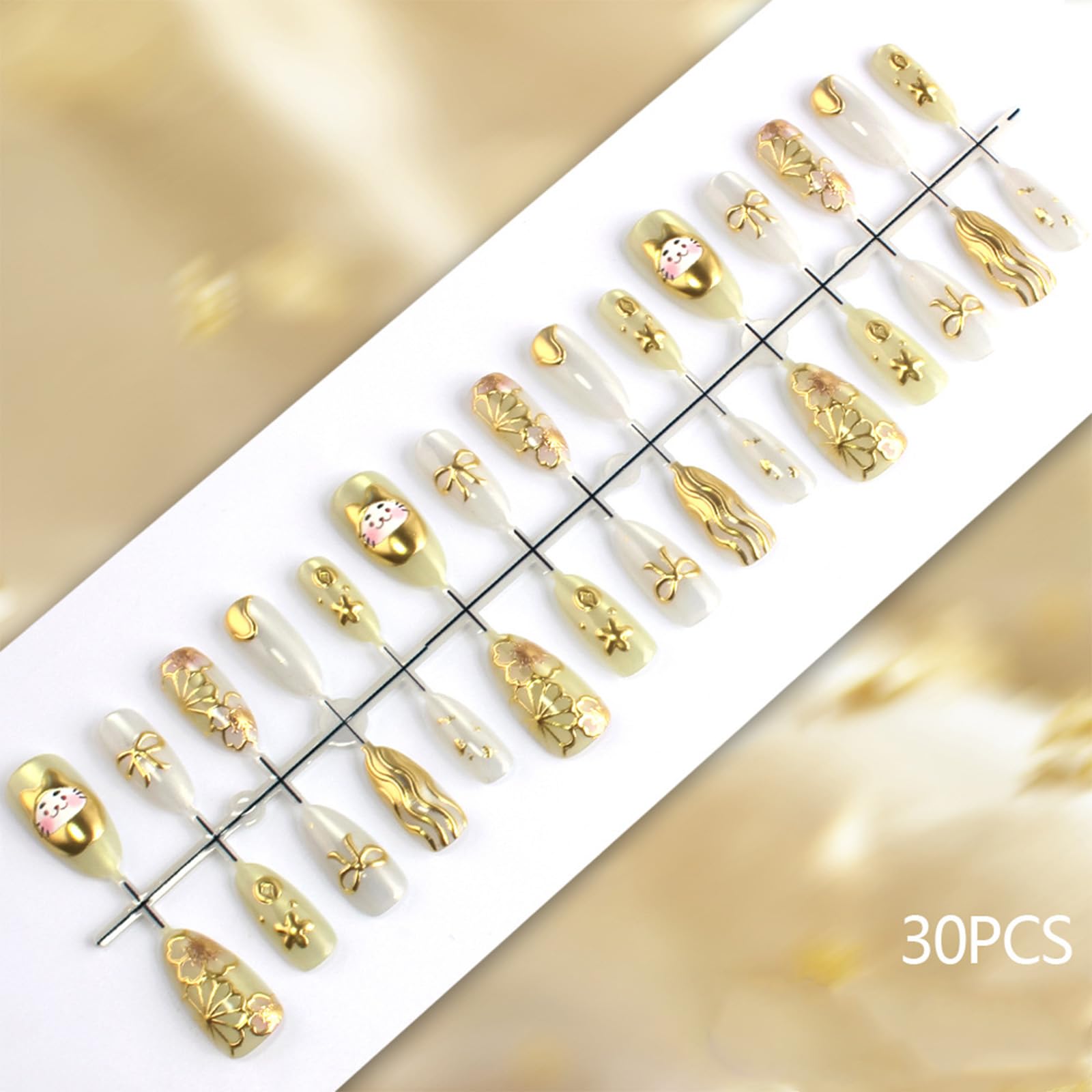HZJXRT Money Cat Nails kit includes glue stickers for easy application.