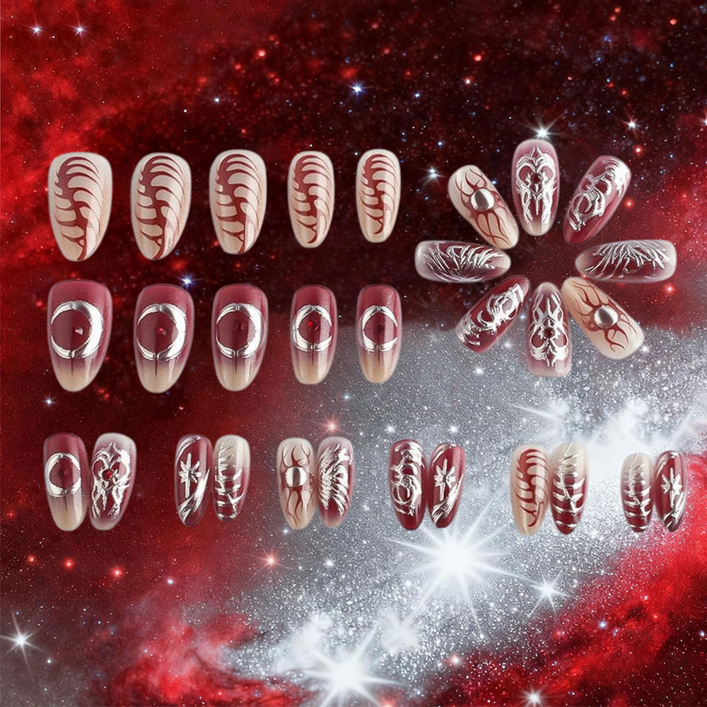 HZJXRT valentines glitter burst nails for festive dates and parties