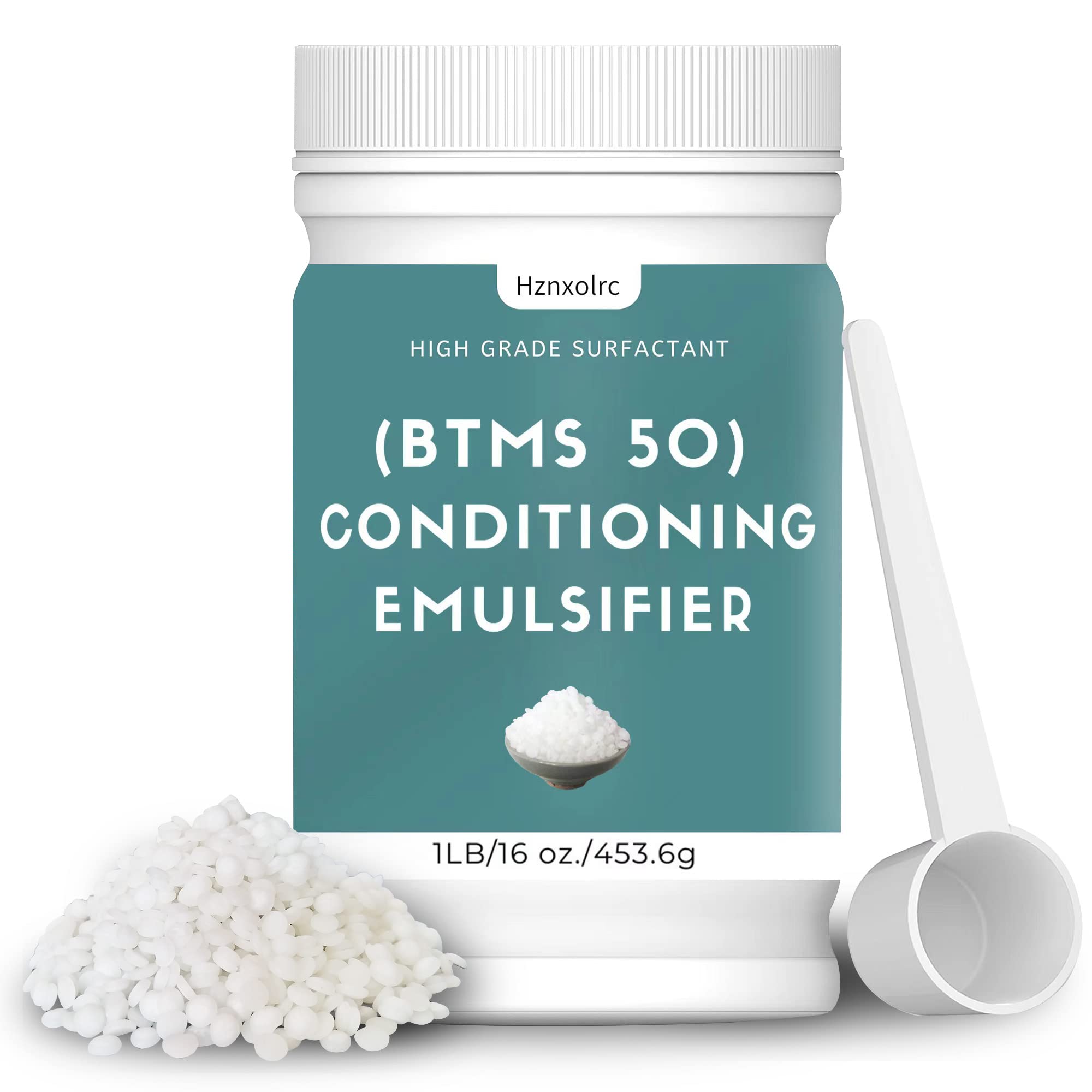 Hznxolrc BTMS 50 granules in bottle for easy DIY conditioners.