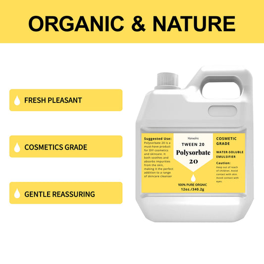 Hznxolrc Polysorbate-20 liquid clarity enhances creamy lotions and cleansers