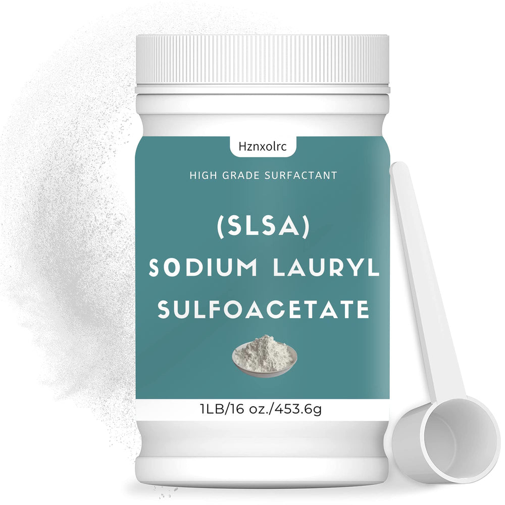Hznxolrc SLSA powder packaging close-up, eco-certified coconut-palm origin.