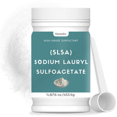 Hznxolrc SLSA powder packaging close-up, eco-certified coconut-palm origin.