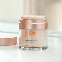 i-On Age Disrupting Skin Cream jar showing rich texture for mature skin