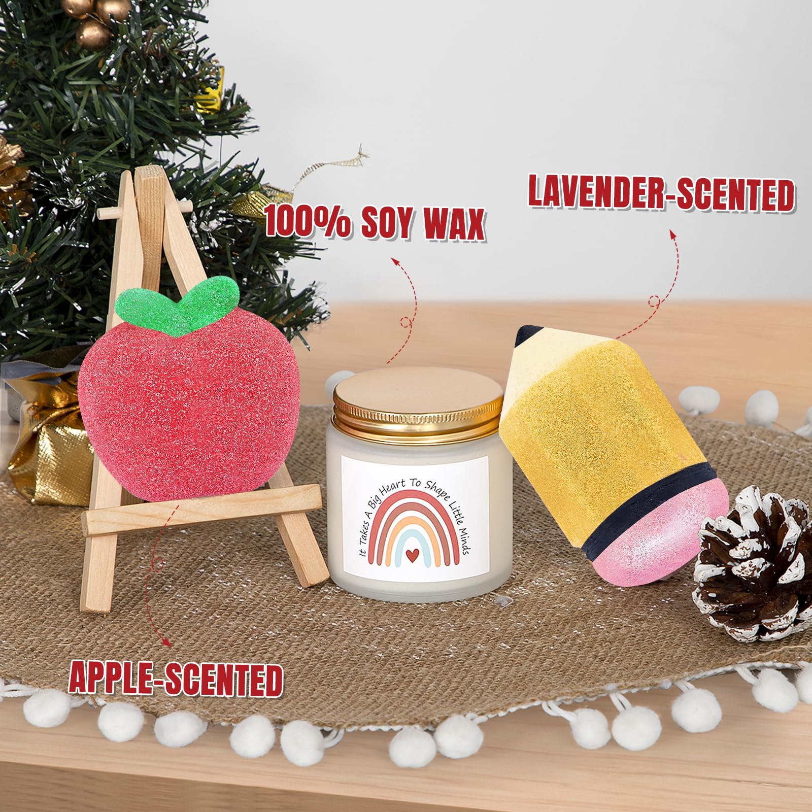 iAOVUEBY Apple Bath Bomb refreshing fragrance for a colorful bath