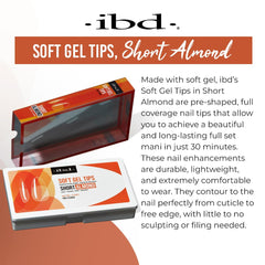 IBD 504 nail tips in 12 sizes ensure a precise, comfy fit across fingers.