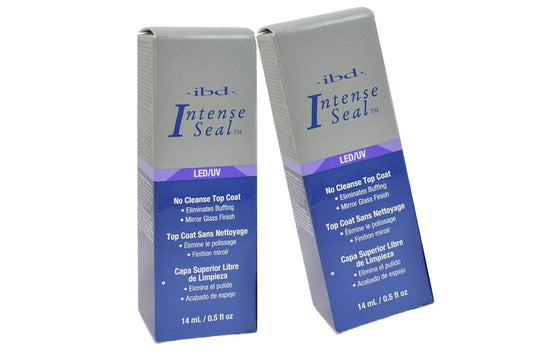 IBD LED/UV intense seal top coat with no cleanse finish for a glassy shine