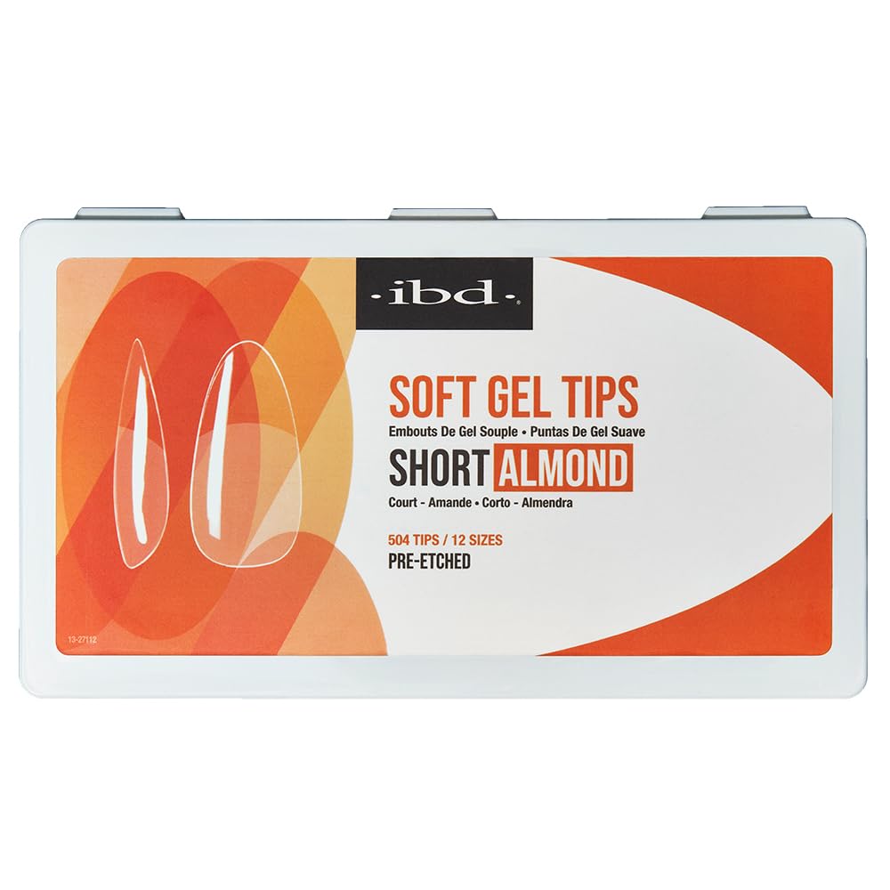 IBD Soft Gel Tips pre-etched for effortless press-ons with a smooth, natural finish.