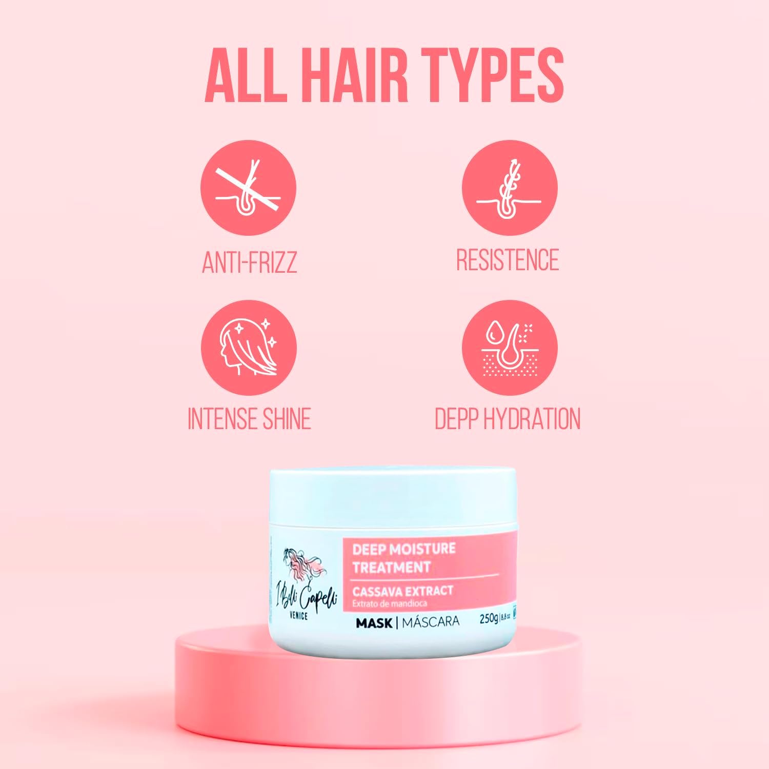 I Belli Capelli Deep conditioning mask cassava extract tube close-up
