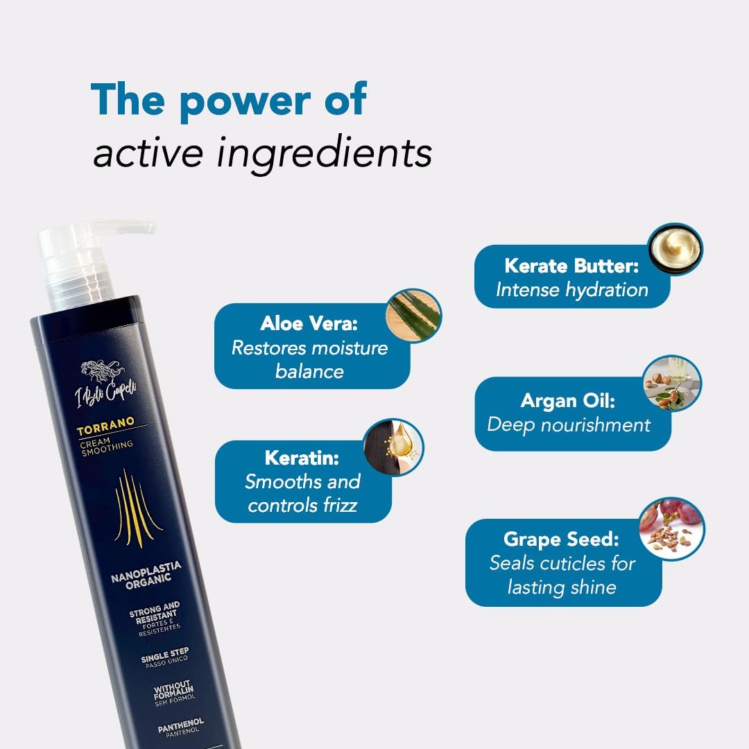I Belli Capelli Torrano Keratin Kit silky shine after treatment.