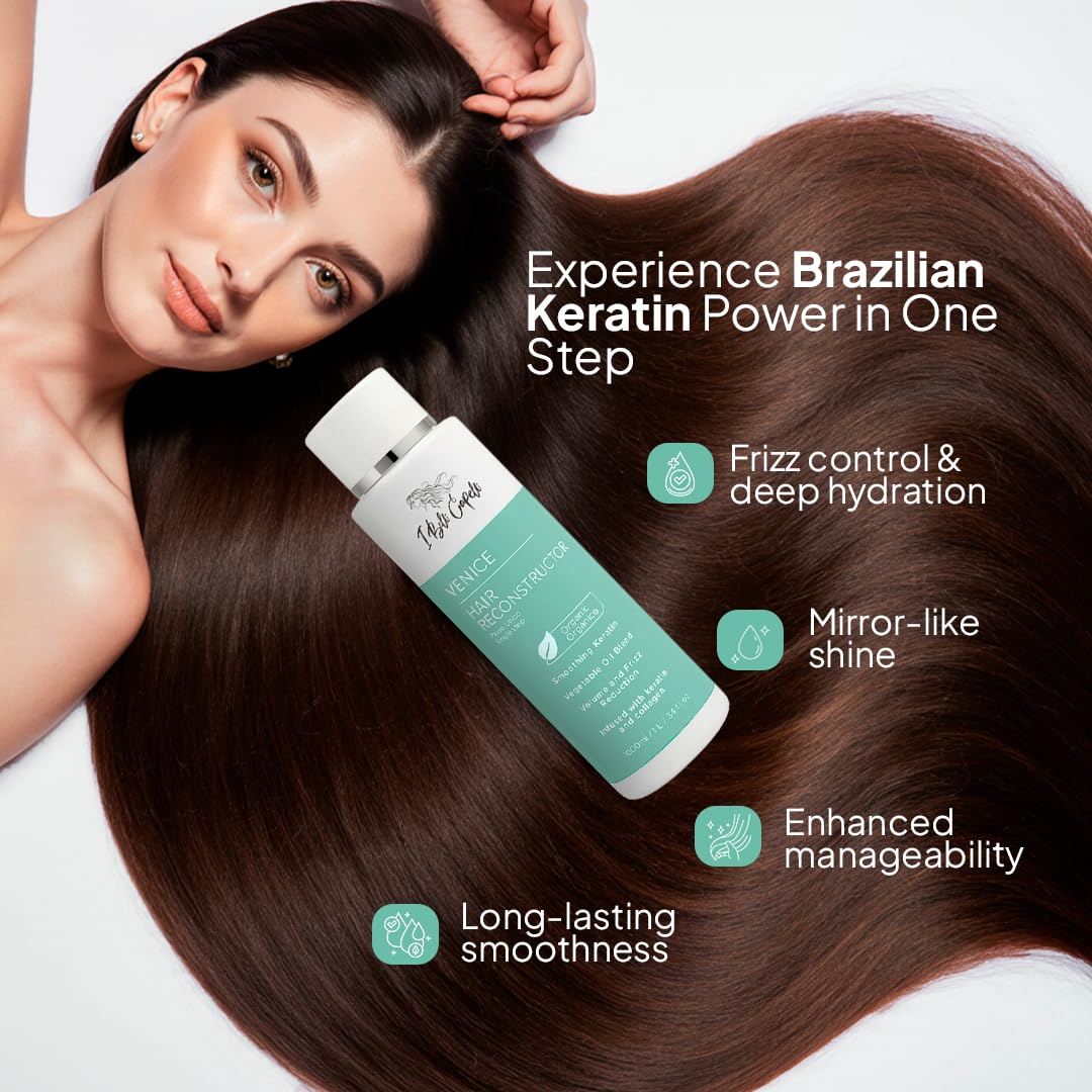 I Belli Capelli Venice keratin hair smoothing in action for smoother strands