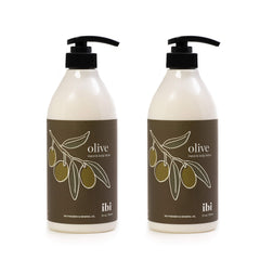 IBI mineral oil free daily moisturizing lotion olive bottle front showing hydration