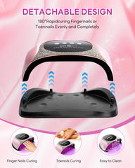 iBigLY nail lamp auto-sensor enables hands-free on/off operation