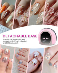 iBigLY lamp with detachable base offers flexible hands or feet gel curing