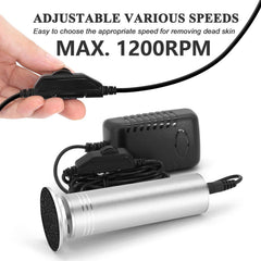 I·B·N G callus remover speed dial shows 0-1200 RPM for tailored foot smoothing.